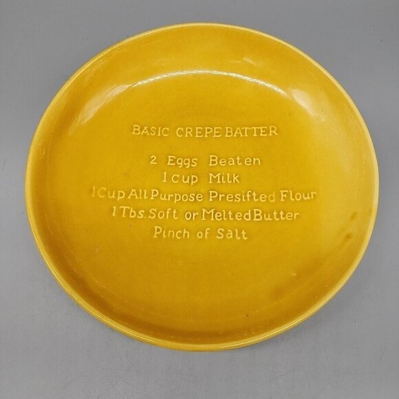 Vintage Los Angeles Potteries Crepe Batter Recipe Bowl Cottage Country Pottery - Picture 1 of 6